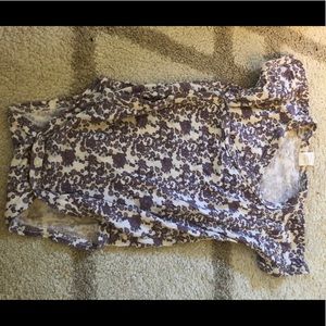 Purple floral body-suit Kate Quinn